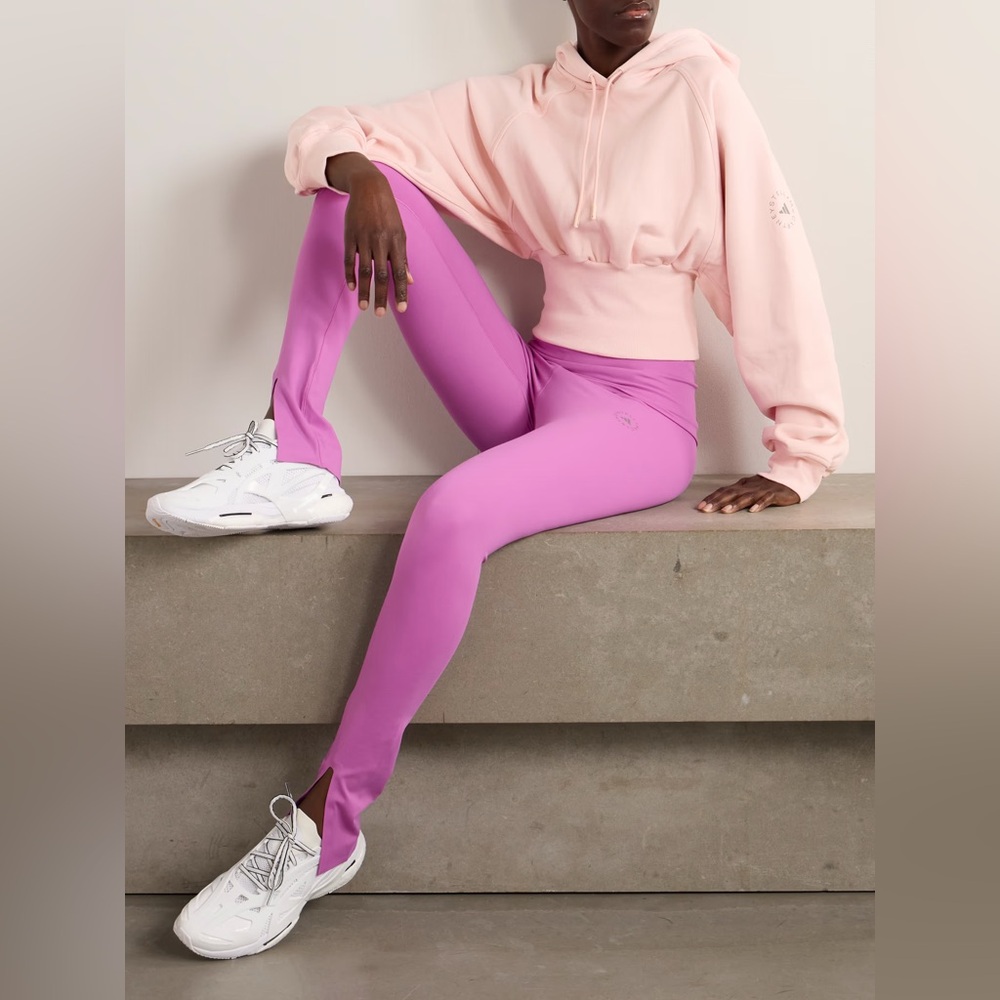 NWT Adidas By Stella McCartney ASMC Cropped Hoodie Sweatshirt S Vapor Pink